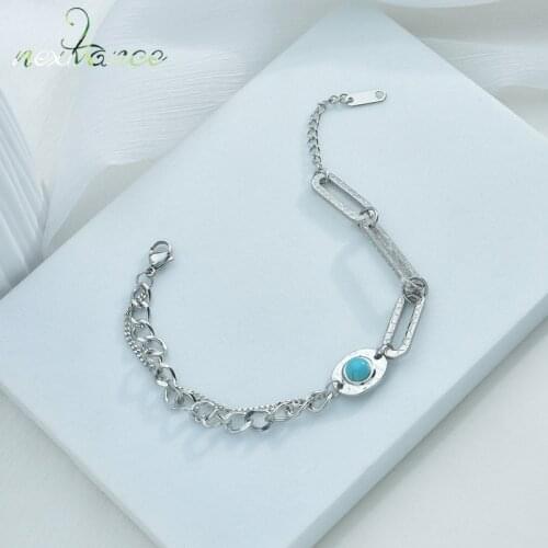 Nextvance New Stainless Steel Bracelets Malachite stitching Bangle Bracelet For Women Girlfriend Jewelry Daily Gift