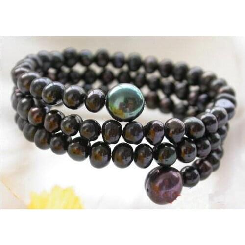 New Fine Unique Pearl Bracelet Extendible 5-10mm Round Freshwater Pearl Bracelet Handmade Women Jewelry Birthday Party Girl Gift