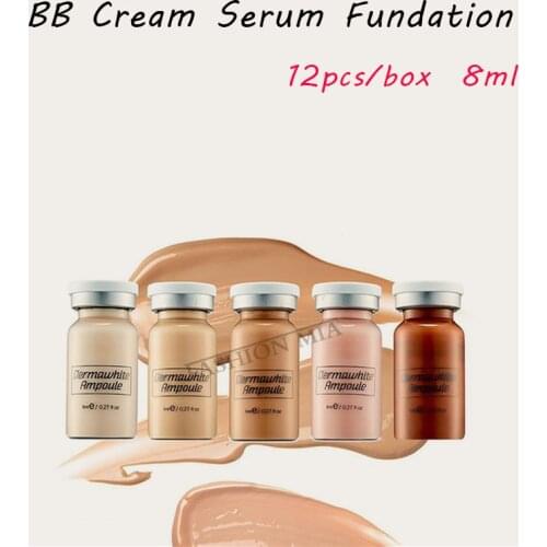 6 Color 8ml BB Cream Gold Ampoule Serum Fundation Booster Starter Kit Essence of the Beauty Salon for Brightening and Anti-aging