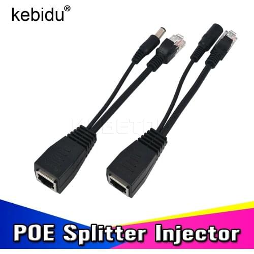 Tape Screened Passive Power Over Ethernet PoE Adapter RJ45 Injector + Splitter Kit 5V 12V 24V 48V Synthesizer Separator Combiner
