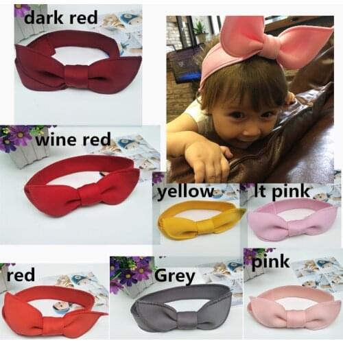 On Sale 1pcs 2018 New Space Cotton Children Girls Headband Bowknot Hairbands Kids Rabbit Ear Hair Accessories Hair Band