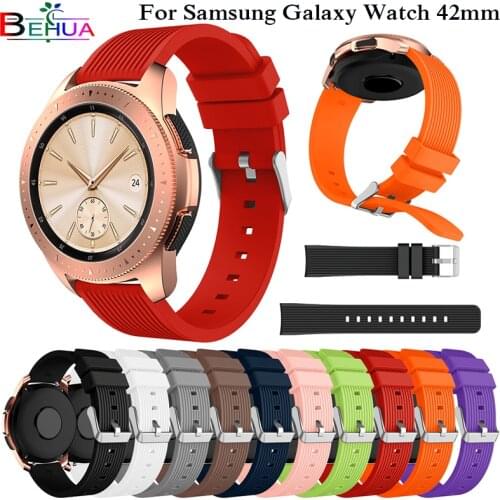 Sport Soft Silicone bracelet Wrist Band for Samsung Galaxy Watch 42mm SM-R810 Replacement Smart watch Strap Wristband Watchband