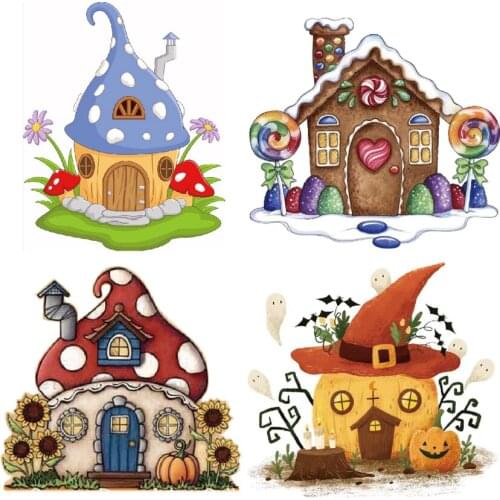 Christmas Halloween Pumpkin House Metal Cutting Mold Decoration Background Scrapbook Greeting Card DIY Crafts Embossing Layering