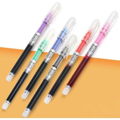 0.5mm Rollerball Gel Pen Black/Blue/Red/Purple Green Signature Stationary For Office Ink Supplies Examination School C2N5