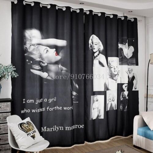 Nordic Curtains Modern Minimalist Living Room Bedroom Kitchen Digital Printing Curtains Personalized Artistic Finished Blackout