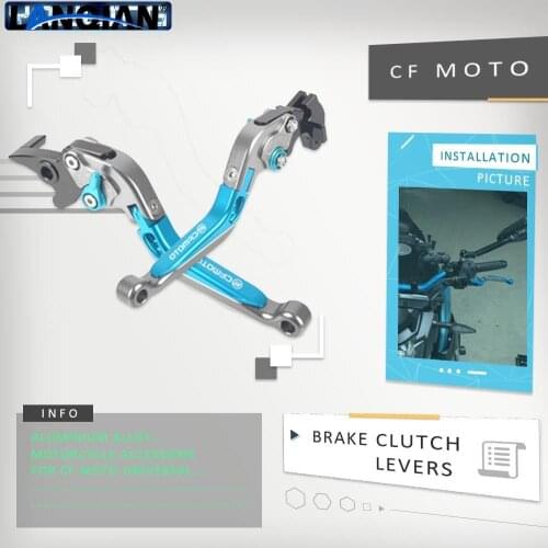 Motorcycle CNC Aluminum Alloy Folding Brake Clutch Levers and handle grips For CFMOTO CF Moto 150NK all year Accessories
