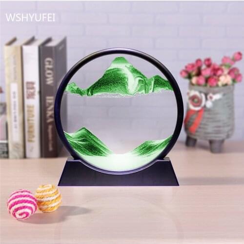 Modern Landscape Quicksand Painting Decorations for Home 3D Hourglass Moving Sand Art Picture Ornament Office Decor Crafts