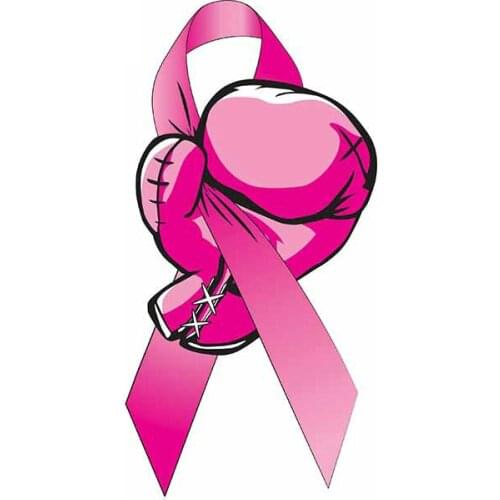 Warning Car Sticker Fight Breast Cancer Vinyl Sunscreen Car Window Car Styling Accessories Decorative Waterproof PVC 13cm*7cm