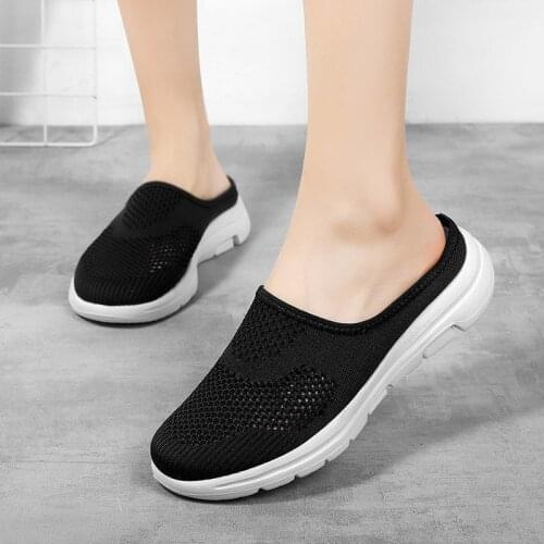 2020 Summer Women Shoes Women Breathable Mesh Sneakers Shoes Ballet Flats Ladies Slip On Flats Loafers Shoes Plus Size 42
