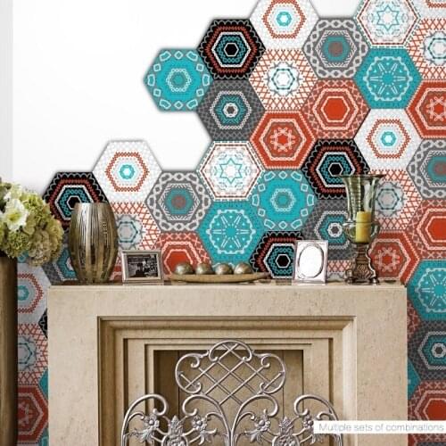 1set(10pcs) Waterproof Bathroom Floor Stickers Non Slip Tiles Wallpaper Kitchen Living Room Decor Wall Decal