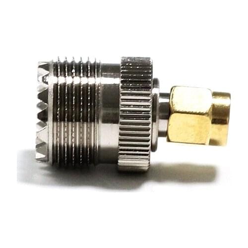 1pc UHF female jack switch SMA male plug RF Coax Adapter convertor Straight Nickelplated NEW wholesale