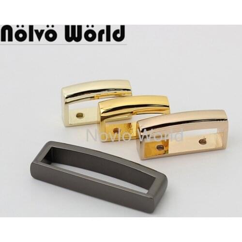 10-50pcs 19mm 25mm 35mm K gold color printed metal clips with screws for bag strap decorative purse accessories