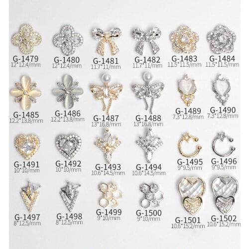 10pcs/lot 3D Love Flower Zircon Crystals Metal Alloy Rhinestones Jewelry Nail Art Decorations Nails Accessories Charms Supplies