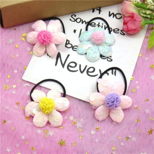10PCS/LOT Cute Small flowers Elastic Hair Bands durag rim on the head Scrunchie Korean Rubber Bands Hair Accessories For Women