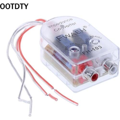 12V RCA Car Stero Radio Converter Speaker High To Low Amplifier Audio Impedance Converter