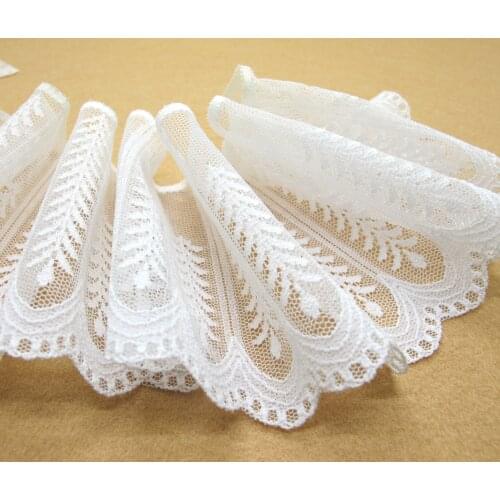 2 yard|8.2CM Wide Lace|Embroidered Lace Trim|Bridal Wedding Materials|Clothing Ribbon|Hairband|Accessories DIY