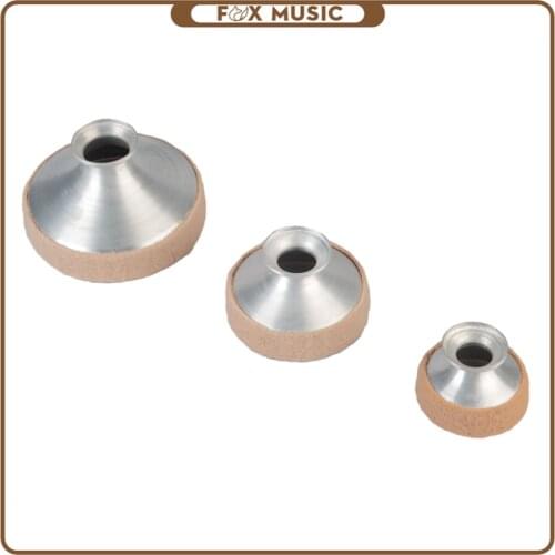 3PCS Saxophone Mute Tenor+Alto+Soprano Practice Light-Weight Aluminum Saxophone Mute Silencer Cream Color