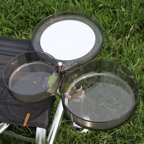 3 Layers Non-stick Pan Strong Full Magnetic Fish Bowl Bait Plate Pull Bait Tray Basin Fish Food Box Fishing Gear Accessories