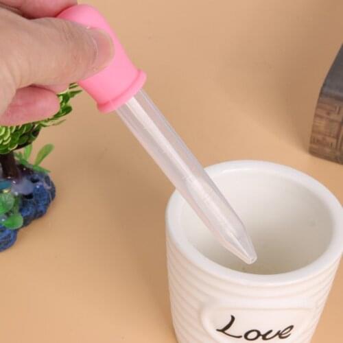 5ml Clear Silicone Plastic Baby Medicine Dropper Spoon Pipette Liquid Food Burette Infant Utensils for Infant Baby Feeding