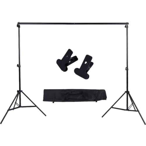 Andoer Photo Studio Background Support Backdrop Crossbar Kit with Two Clamps for Studio 200 * 300cm