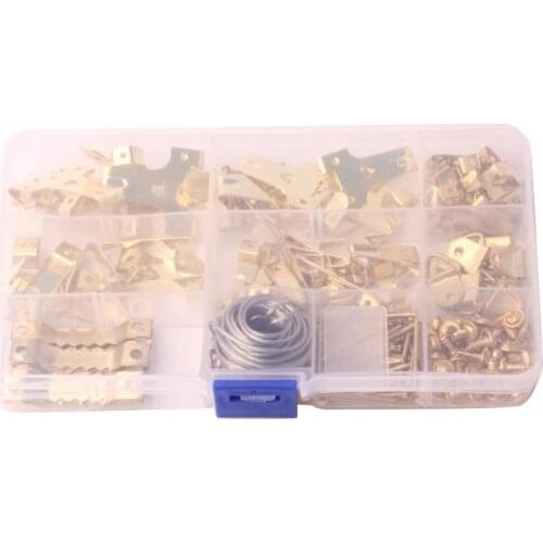 220 Pcs Picture Hanging Assortment With Wire, Picture Hangers, Hooks, Nails And Hardware For Frames