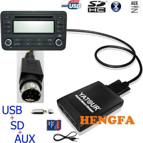 Yatour Car Digital Music Changer USB MP3 AUX adapter For Volvo SC-XXX radios Mini Din yt-m06