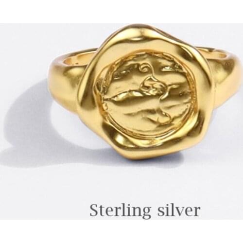 Sole Memory Simple Irregular Shiny Fashion 925 Sterling Silver Female Resizable Opening Rings SRI762