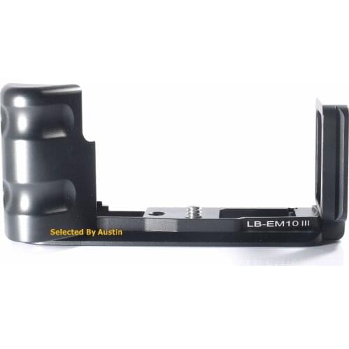 Quick Release L Plate Bracket with Hand Grip For Olympus OM D EM10 Mark III E M10 Mark III Arca Swiss
