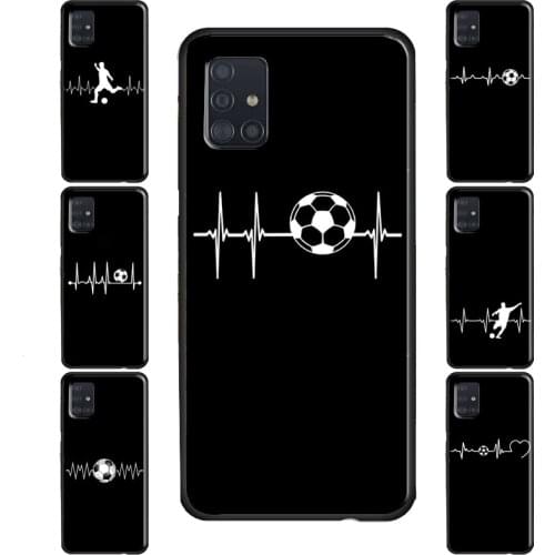 Soccer Heartbeat Case For Samsung Galaxy Note 10 Plus Note 20 Ultra Note 9 S8 S9 S10 Plus S20 FE S21 Ultra