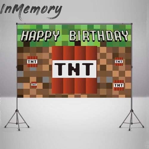 Children Birthday Party Photography Backdrops Retro Video Game Photo Booth Background Birthday Party Decoration Banner Vinyl