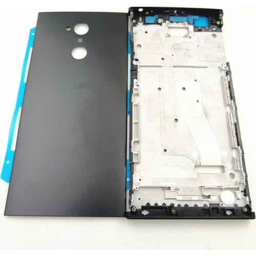 For Sony Xperia XA2 Ultra C8 H4233 H3213 Full Housing Middle Front Frame Bezel Housing+Battery Back Cover Repair parts