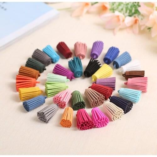 10PCS 3cm Mini Tassels Vintage Leather suede tassel phone tassels for DIY Craft jewelry findings pendant earrings accessories