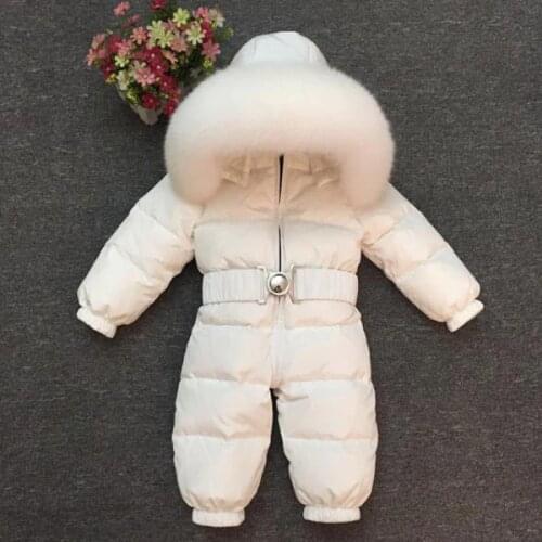 Baby jumpsuit Boys and girls have thick down coats Childrens ski wear