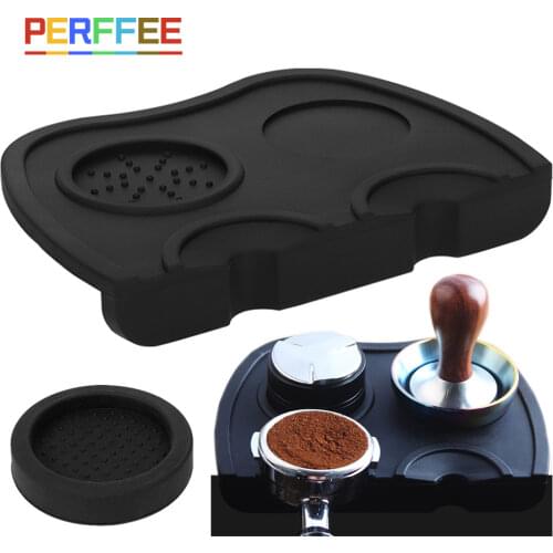 Espresso Coffee Tampers Mat Fluted Coffee Tampering Corner Mat Pad Anti-skid Food Safe Silicone Rubber Coffeeware Tamping Mat