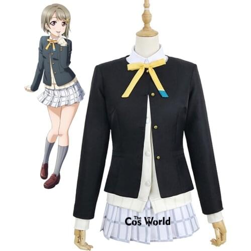 Love Live! Nijigasaki High School Idol Club Nakasu Kasumi School Uniform Outfit Anime Customize Cosplay Costumes
