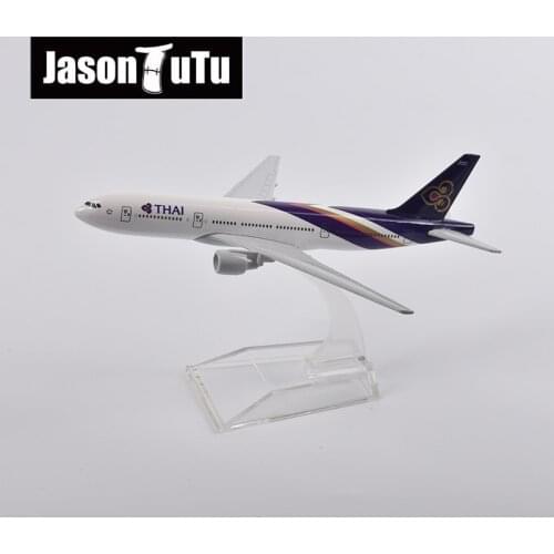 JASON TUTU 16cm Air Thai Boeing 777 Airplane Model Plane Model Aircraft Diecast Metal 1/400 Scale Planes Factory Dropshipping