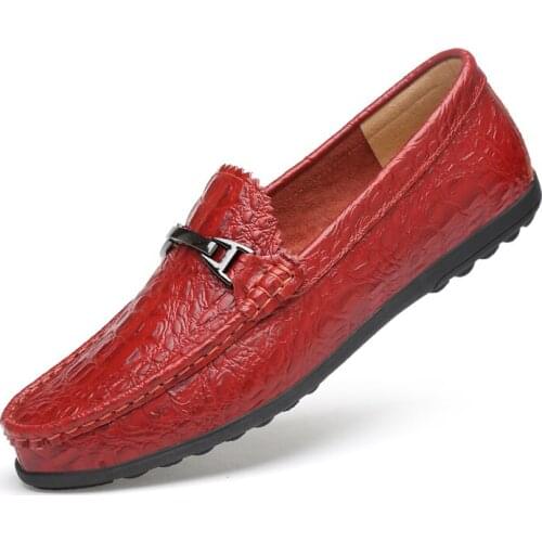 Anti 2020 Men Loafer Shoes Slip Driving Moccasin Men Slip-on Mens Leather Shoes Black Beige Man Shoes Wedding Party Dress Shoes