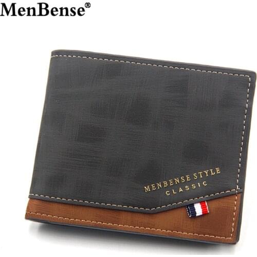 2021 New Men Wallets Small Money Purses Wallets New Design Dollar Price Top Men Thin Wallet with Coin Bag Zipper Wallet