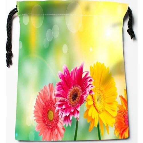 New Custom Gerberas Drawstring Bags Custom Storage Bags Storage Printed gift bags Compression Type Bags