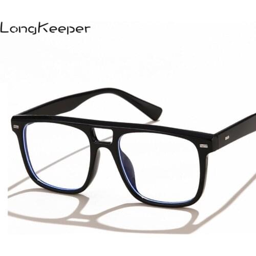 Blue Light Blocking Glasses Women Men Vintage Clear Eyeglass Frame Oversized Square Black Optical Computer Gaming Eye Glasses
