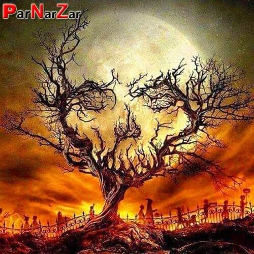 ParNarZar 5D DIY Diamond Painting Kits - Struggling with Dead Trees - For Home Wall Decorations