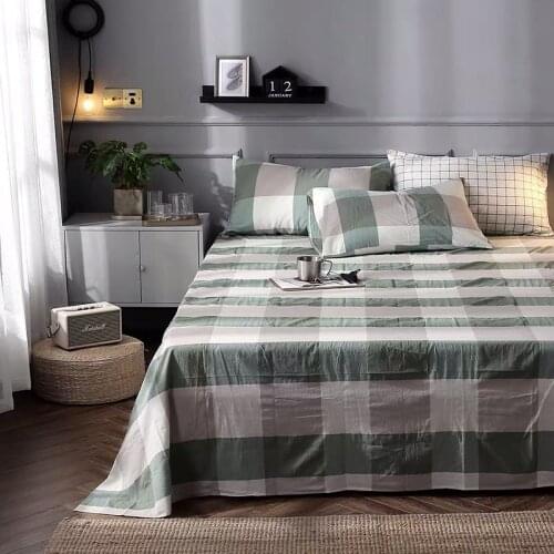 1pc 18 Colors Washed Cotton Flat Sheet Thin Soft Bed Cover Japan Style Sheets Without Pillowcases