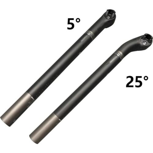 Toseek Seatpost Ud Matte Carbon Fiber Mountain Road Bike Seatpost Bicycle Seat Post 31.6 27.2 30.8mm 400mm Offset:5mm/25mm