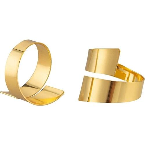 Practical 8 Pcs Napkin Rings Handcrafted Dinner Table Napkin Holders Alloy Napkin Rings for Wedding Party Napkin Rings Banquet F