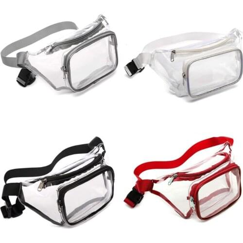 Women Transparent Waist Fanny Pack Belt Bag Travel Hip Bum Small Purse Chest Phone Pouch