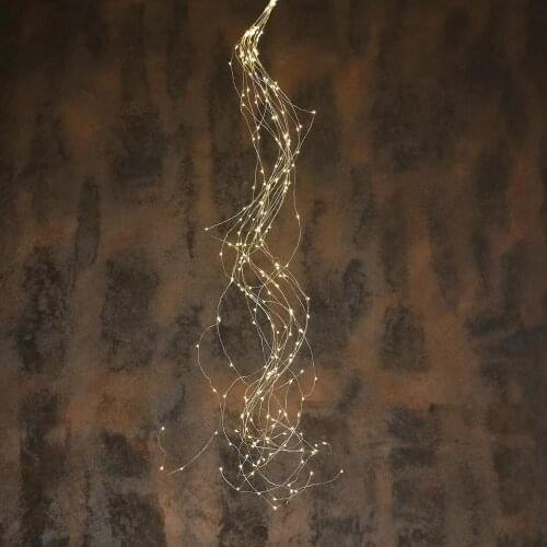 Fairy String Light Copper Wire 100LED Tree Rattan Lamp Twig Light String Super Bright Fairy Light LED Starry Lights Battery 10M