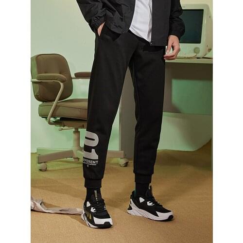 Sports Pants Spring and Autumn Mens Thin Casual Pants Ankle-Length Knitted Ankle-Length Trousers Sweatpants Men