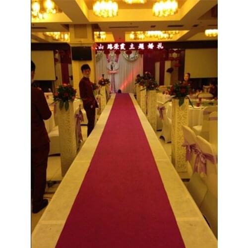 Wedding Carpet 1.2m Width* 25 m/roll Non-woven Carpet Aisle Runner Wedding Backdrop Centerpieces T Station Venue Decoration