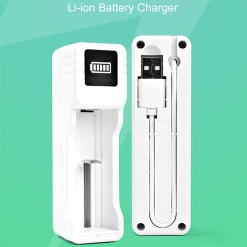 Rechargeable Batteries Intelligent Digicharger Single Slot Smart USB Lithium Battery Charger with Indicator for 18650 Li-ion
