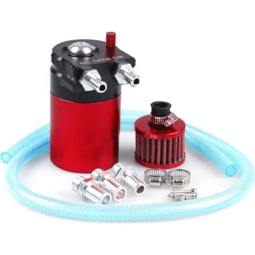 Universal 300ML Car Engine Oil Catch Reservoir Breather Can Filter Cylinder Aluminum Alloy DIY Accessories